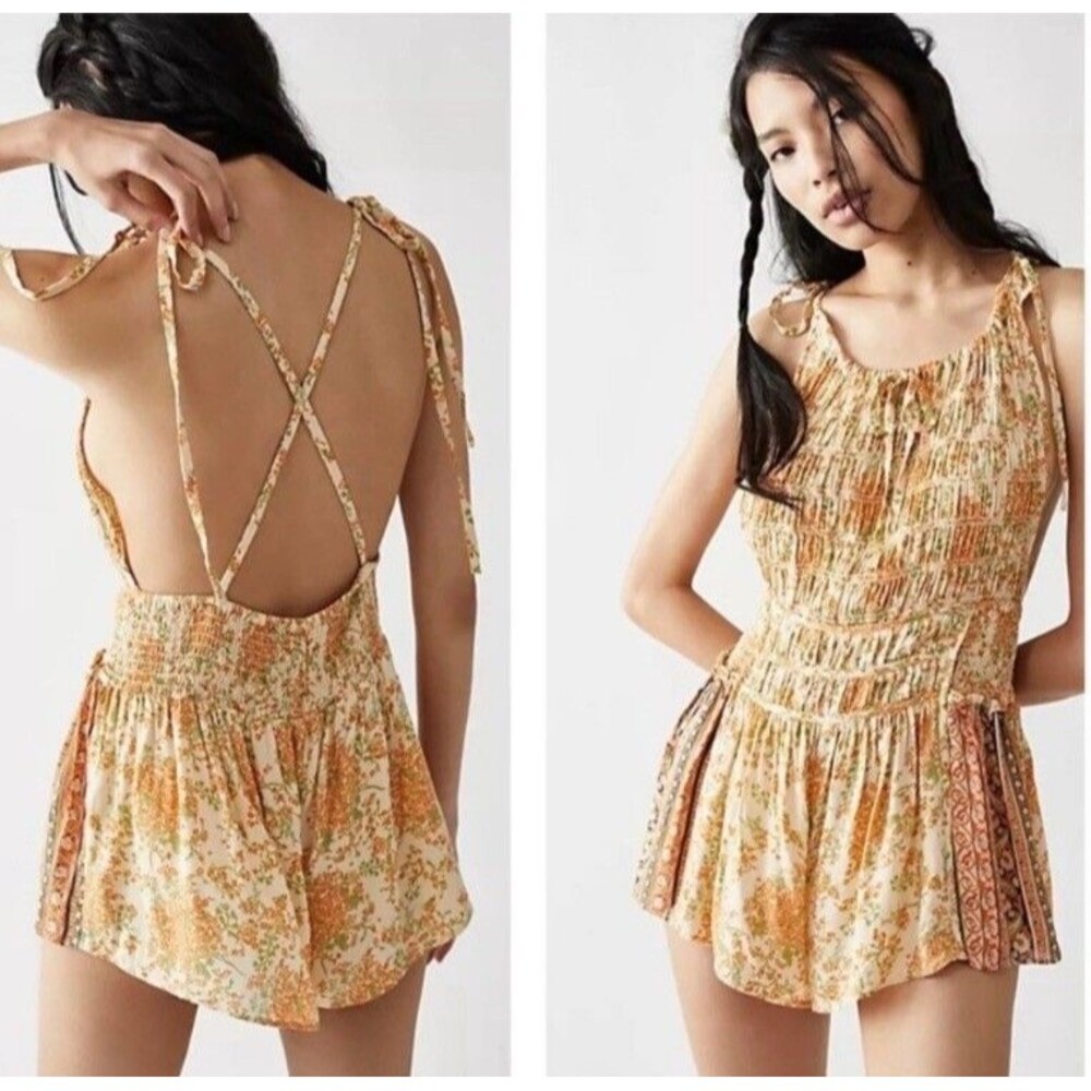 Free People Run Free Ruched Romper